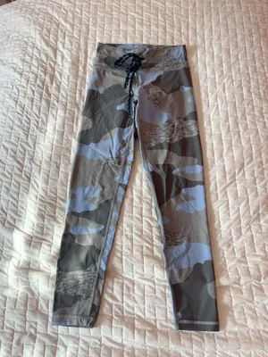 Offline By Warmup Purple Camo Drawcord Legging Size XS thumbnail 2