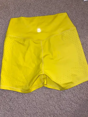 Buffbunny Yellow Biker Shorts thumbnail 3