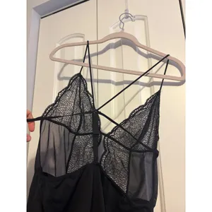 Calvin Klein Black Lace Mesh Strappy Teddy Bodysuit L XL thumbnail 4