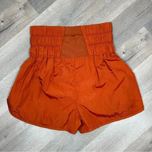 Free People The‎ Way Home Nylon Athletic Running Shorts Rust Orange Small thumbnail 10