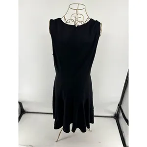Eliza J Black V Neck Fit & Flare Cocktail Dress Women’s Size 12 Sleeveless thumbnail 7