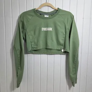 Gymshark Training Cropped Sweater - Green Size S‎ thumbnail 2