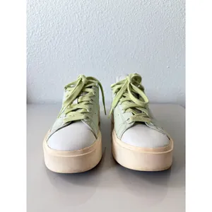 ADIDAS Stan Smith Bonega Platform Shoes Green Lime Sneakers Womens 6 thumbnail 3