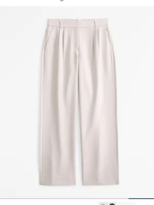 Abercrombie Curve Love Sloane low Rise Tailored Wide Leg Pant Black Size 35L thumbnail 7