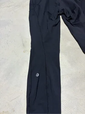 Lululemon Black final lap crop Athletic Leggings 8 thumbnail 8