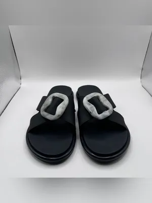 OluKai La'i Slide Sandal lava rock size 8 flip flop black sandal women’s thumbnail 4