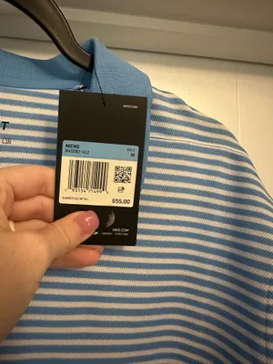 Nike striped blue polo thumbnail 2