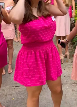 Pink Strapless Dress thumbnail 2