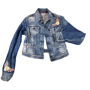 Vintage Guess Jeans Denim Trucker Jacket Women Large 90s Embroidered Y2K Retro thumbnail 1
