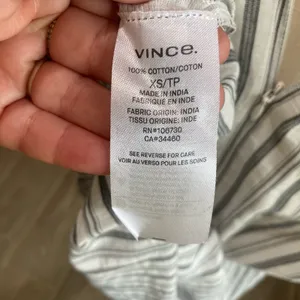 Vince Lightweight Midi Strap‎ Dress XS Minimalist Slip 100% Cotton Chic Neutral thumbnail 10