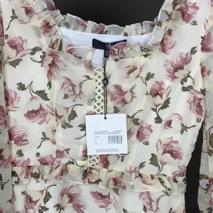 Missguided lace up ruffle dress floral NWT thumbnail 4