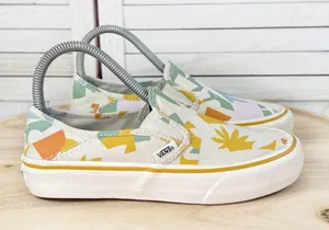 Vans Lelia Hurst Abstract Tropical Print‎ Slip On Pro Sneakers White Multi 6 thumbnail 1