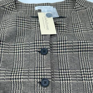 JohnPaulRichard Brown Plaid Blouse Size M thumbnail 2