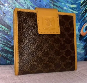 Vintage Celine Coated Canvas Monogram w Leather Accented Wallet thumbnail 2