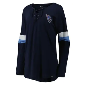 NWT Tennessee Titans Lightweight‎ Lace-Up Long Sleeve Shirt Football Navy sz XL thumbnail 8