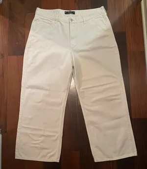Hollister Women’s Cream Ultra High-rise Baggy Denim Jeans - Short Length thumbnail 1