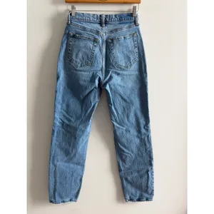 Abercrombie & Fitch Women Criss Cross Waist The Dad High Rise Jeans 26 Blue Y2K thumbnail 2