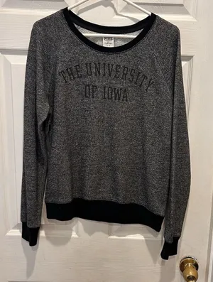 Pink Victoria's Secret‎ The University Of Iowa Sweatshirt Womens Small Oversized thumbnail 1