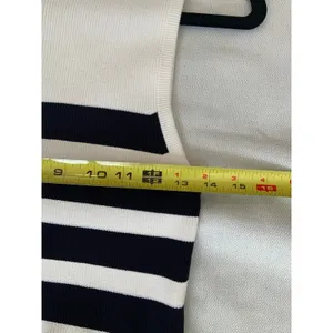 SIMKHAI Josey sleeveless bubble-skirt‎ mini dress in midnight stripe $445 thumbnail 7
