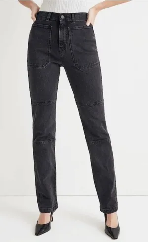 Madewell The 90s Straight Jeans Size 26 Camplin Black High Rise Utility‎ Grunge thumbnail 1