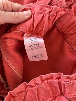 Mother The Springy Ankle Elastic Waist Jeans in a hot coral pink size 33 thumbnail 8
