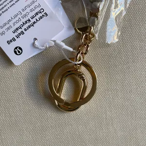 Lululemon Everywhere Belt Bag Charm Keychain - Beech White/Gold thumbnail 2