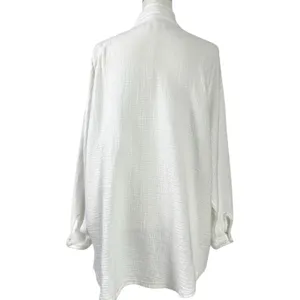 Free People Summer Daydream Buttondown Top in Ivory Size Small Gauze Oversized thumbnail 10