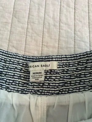 American eagle coastal western striped tiered mini skirt skort M pull on thumbnail 3