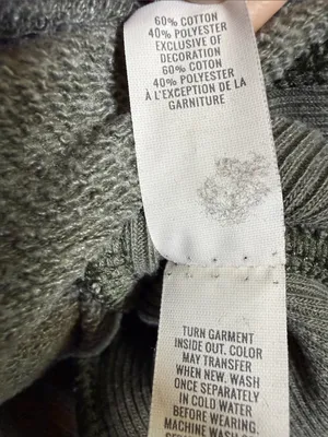 Aerie Women's Green Khaki Oversize Cozy Side Slit Sweatshirt W2563 Sz M thumbnail 6