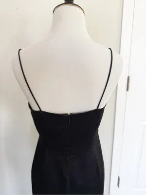 Aritzia TEN by Babaton Black Satin Dress size 2 thumbnail 6