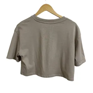Zara women's tan short sleeve‎ crew neck tee size Small NEW thumbnail 5