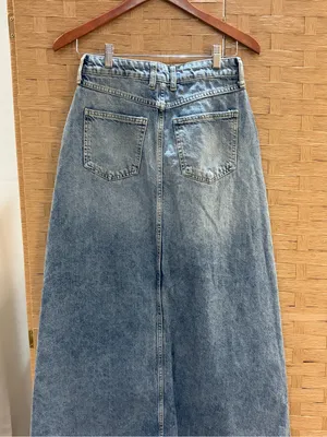 We The Free Free People Come As You Are Denim Maxi Skirt 27” Waist thumbnail 7
