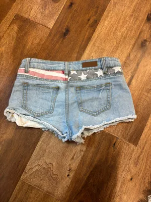 American Flag jean shorts thumbnail 3