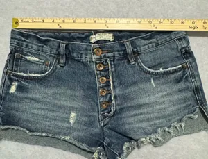 Free People Button Fly Jean Shorts, Size W 27 thumbnail 5