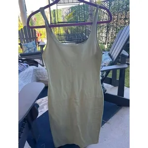 Size‎ Large Zara Casual Green Bodycon Dress thumbnail 2