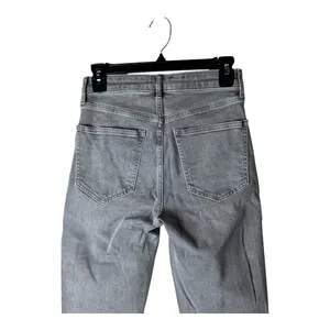 Gap Jeans Women 26 Gray Denim‎ Vintage Slim Sky High Ankle Raw Hem Streetwear thumbnail 4