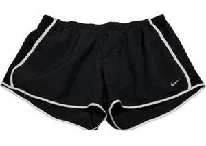 Nike Dri-Fit Lined Running Shorts Black White XL thumbnail 1