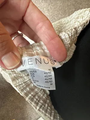 Venus Beige Plaid Halter Cutout Maxi Dress NWOT thumbnail 5