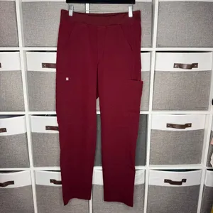 Figs Women's Technical Collection Scrub Pants Red Burgundy Size Medium thumbnail 2