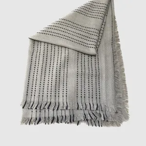 J. Crew Striped Scarf Fringe Oversize Wrap OS Travel Fall Winter Academia Preppy thumbnail 2