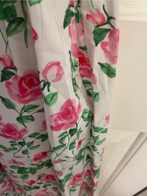 HILL HOUSE The Ophelia Nap Midi Pink Roses Dress Size Small thumbnail 8