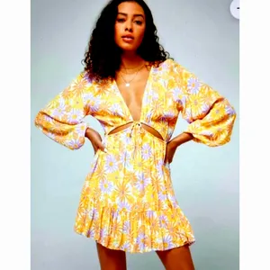 L*Space Feelin Fine Cut Outs Tie Front Dress Oopsie Daisy L thumbnail 3