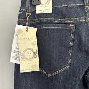 Nitrogen Signature Womens dark Blue Cotton Denim flared Jeans Size 29 thumbnail 5