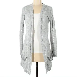 SPARKLE FADE URBAN OUTFITTERS White Black Open Marled Knit Cardigan Sweater XS thumbnail 3