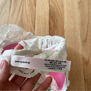 PINK Victoria's Secret White Lace Push Up Bralette XS Coquette Feminine Romantic thumbnail 6