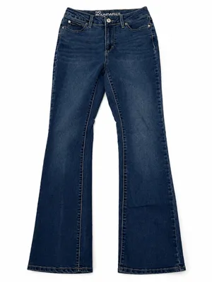 No Boundaries Women’s Flare Jeans Size 6‎ Dark Wash Stretch Denim Y2K thumbnail 1