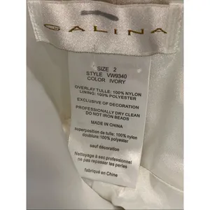 Galina White Lace Sequin Strapless Mini Bridal Dress Sheath Size 2 thumbnail 4