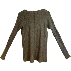 Abercrombie & Fitch Green Wool Knit Zip Up Pullover Scoop Neck Sweater Size S thumbnail 2