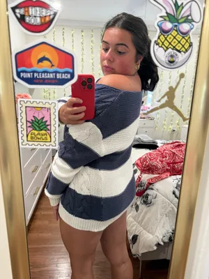 Aeropostale Women’s air pastel off the shoulder sweater thumbnail 2