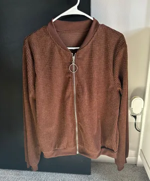 Brown Bomber Jacket Size M thumbnail 1